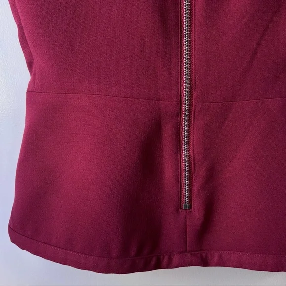 Sandra Angelozzi Thick Peplum Top Raspberry - Picture 7 of 11